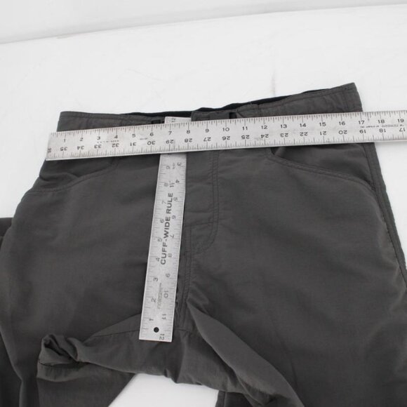 prana pants men's medium 34x32 Ecliptic Gray Pockets Belted Elastic Waist nylon - Picture 9 of 14
